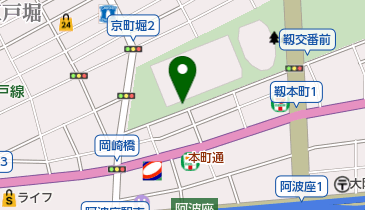 【バイク】大阪市立靭地下駐車場の地図画像
