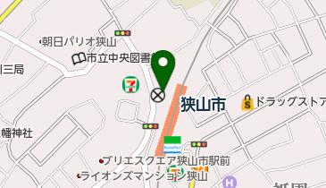 【バイク】西武スマイルパーク狭山市駅西口駐車場の地図画像