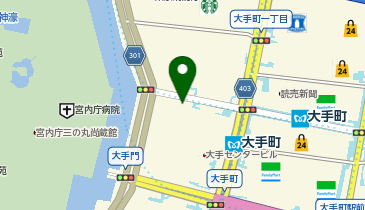 【バイク】大手町パークビル駐車場の地図画像