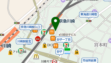 【バイク】エコステーション21京急川崎駅前ビル駐輪場の地図画像