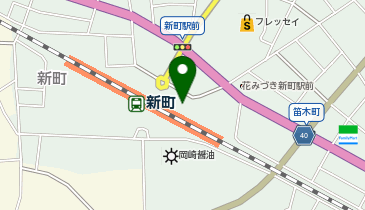 【バイク】新町駅東自転車駐車場の地図画像