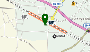 【バイク】新町駅南第1自転車駐車場の地図画像