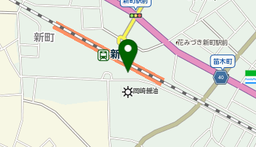 【バイク】新町駅第2自転車駐車場の地図画像