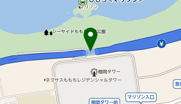 【バイク】シーサイドももち海浜公園 百道浜 中央プラザ駐車場の地図画像
