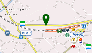【バイク】JR逗子駅西駐輪場の地図画像