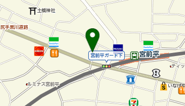 宮前平駅周辺自転車等駐車場第1施設の地図画像