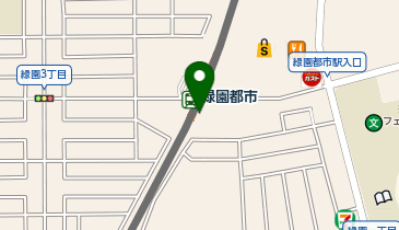 【バイク】緑園都市有料自転車・バイク駐輪場の地図画像