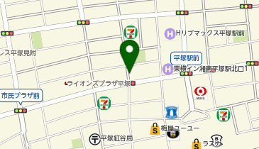 【バイク】三井のリパーク平塚駅前第2駐輪場Bエリアの地図画像