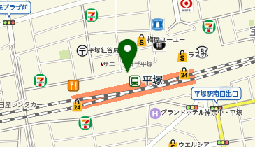 【バイク】平塚駅西口第1駐輪場の地図画像