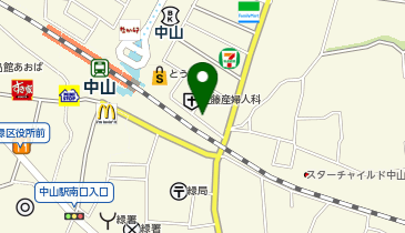 【バイク】中山北P駐輪場の地図画像