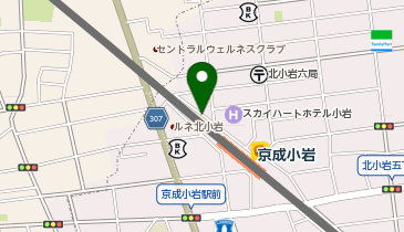 【バイク】京成小岩駅北駐輪場の地図画像