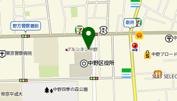 【バイク】タイムズ中野区役所駐車場の地図画像