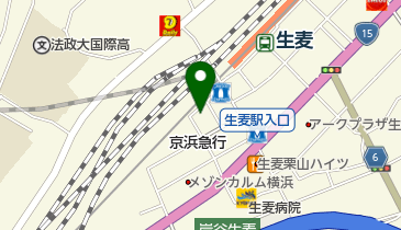 【バイク】(市営駐輪場)生麦駅の地図画像