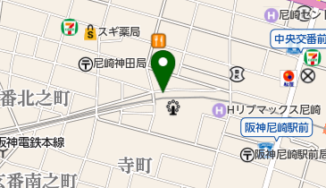 【バイク】阪神尼崎駅西自転車駐車場の地図画像