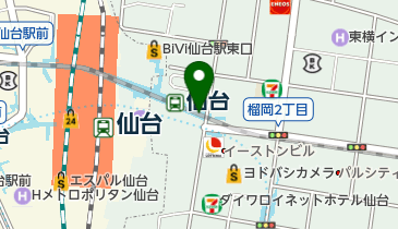 【バイク】仙台駅東口地下駐輪場の地図画像