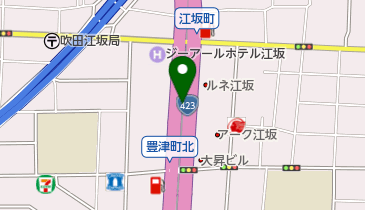 大阪府都市整備推進センター 江坂(バイク駐車場)の地図画像