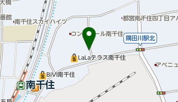 リパークLaLaテラス南千住駐輪場Bエリアの地図画像