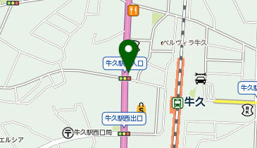 リパーク牛久駅西入口前駐輪場の地図画像