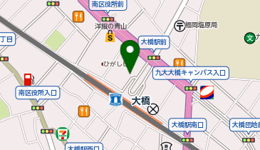 大橋駅前ロータリー側駐輪場の地図画像