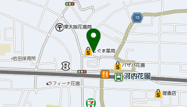 リパーク河内花園駅前第3駐輪場の地図画像