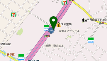 表参道GridTower駐輪場の地図画像