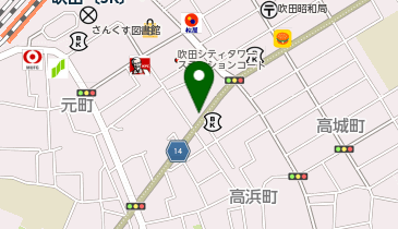 リパーク吹田朝日町第2駐輪場の地図画像