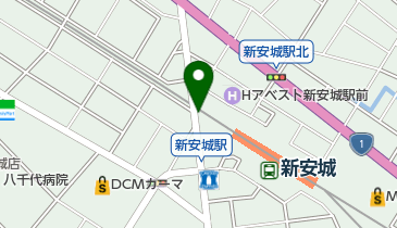 名鉄協商新安城駐輪の地図画像