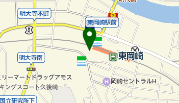 名鉄協商東岡崎駐輪の地図画像