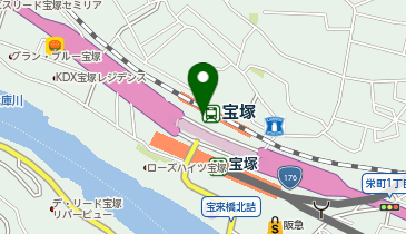 名鉄協商JR宝塚駅前駐輪場の地図画像