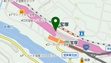 名鉄協商 JR宝塚駅前駐輪場の地図画像