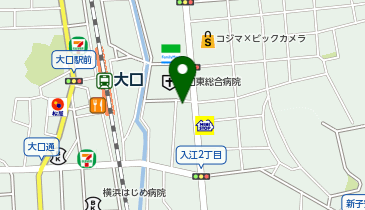 One Park大口東総合病院前第2 バイクパークの地図画像