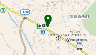 フルーツ自転車パーク地下鉄御陵駅の地図画像