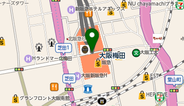 阪急エコステーション21梅田駅高架下 の地図画像