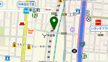 Parking in 神田練塀町バイクの地図画像