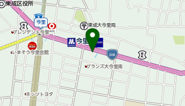 くるっとパーク地下鉄今里駅前駐輪場の地図画像