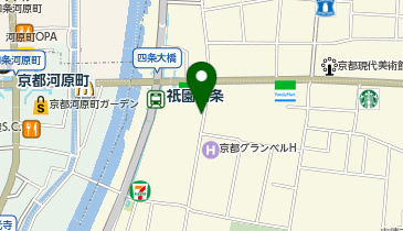 くるっとパーク祇園四条駅駐輪場の地図画像