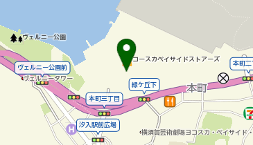 コースカベイサイドストアーズ駐輪場の地図画像