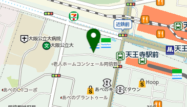 あべのnini駐輪場の地図画像