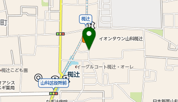 イオンタウン山科椥辻店駐輪場の地図画像