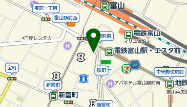 富山駅南自転車駐車場の地図画像