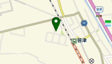 JR笹津駅駐輪場の地図画像