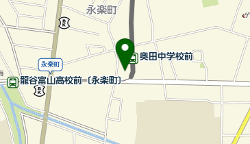 奥田中学校前駅自転車駐車場の地図画像