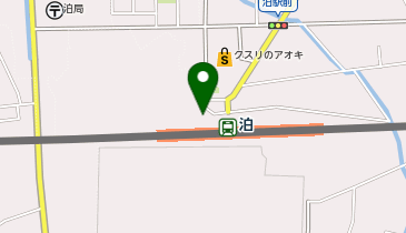 泊駅前自転車駐車場の地図画像