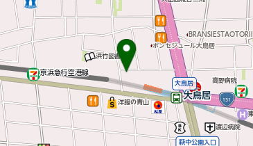 大鳥居駐輪場の地図画像