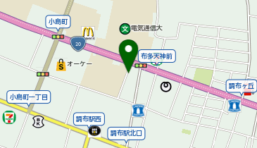 アップルパークメガロス調布店駐輪場の地図画像