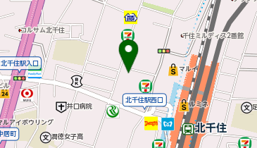 アップルパーク北千住駅前駐輪場第1の地図画像