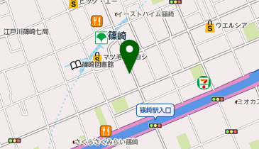 アップルパークTHECITY篠崎店駐輪場の地図画像