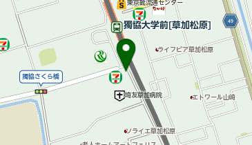 TOBU PARK獨協大学前駅西口駐輪場の地図画像