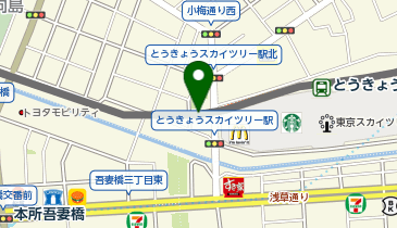 TOBU PARKとうきょうスカイツリー駅高架下駐輪場の地図画像