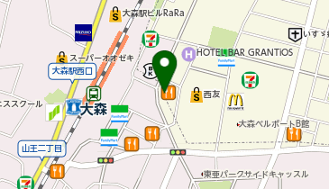 ヒューリック大森ビル専用駐輪場の地図画像